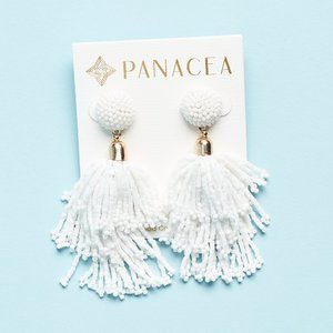 Panacea Beaded Tassel Earrings $55